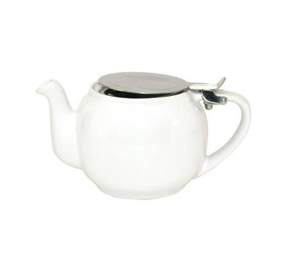 Teekanne weiß bauchig